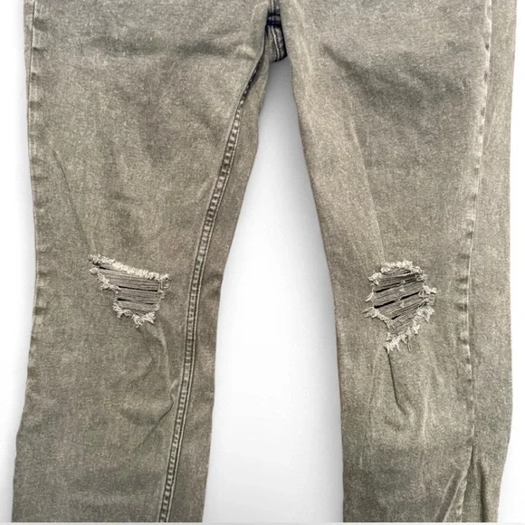 Olive Distressed Jeans - Picture 3 of 7